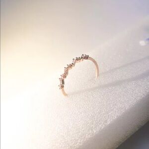 Dainty Rose gold cluster ring
